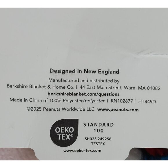 Peanuts Snoopy Plush King Blanket 108"x90" By Berkshire Holiday Pink Snow Globe - Picture 9 of 10